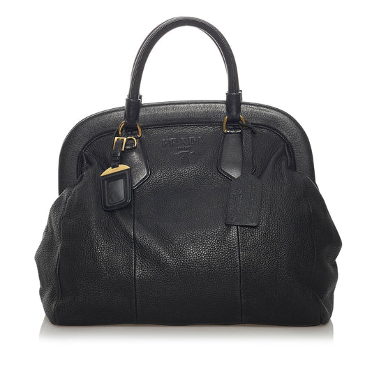 Prada Vitello Daino Frame Tote Bag - Rovelle Bags