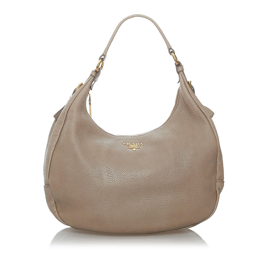 Prada Vitello Daino Hobo Bag Handbag - Rovelle Bags