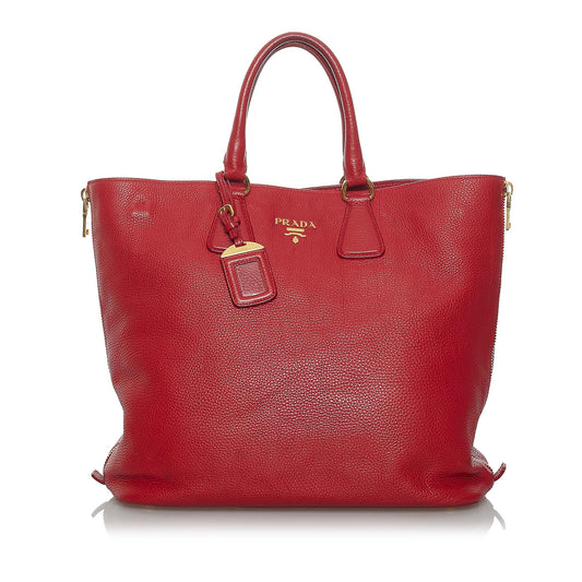 Prada Vitello Daino Leather Tote Bag - Rovelle Bags