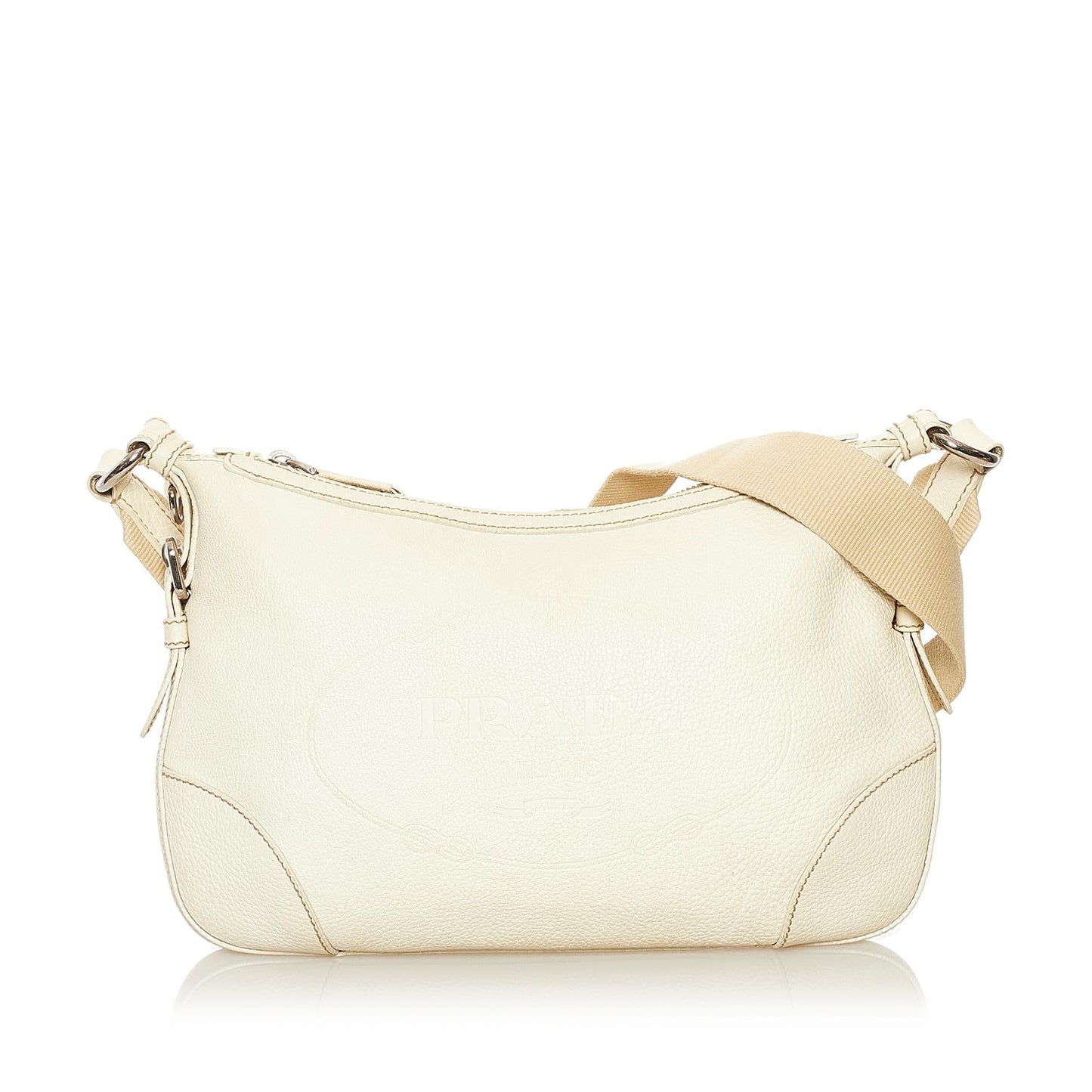 Prada Vitello Daino Logo Crossbody Bag - Rovelle Bags