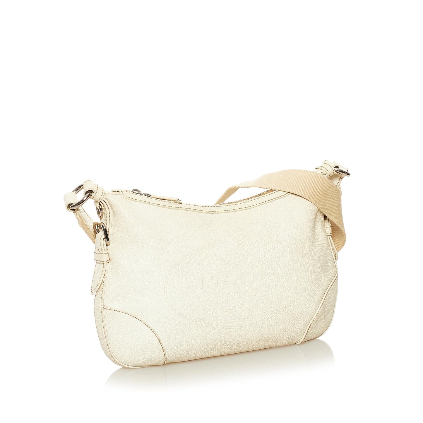 Prada Vitello Daino Logo Crossbody Bag - Rovelle Bags