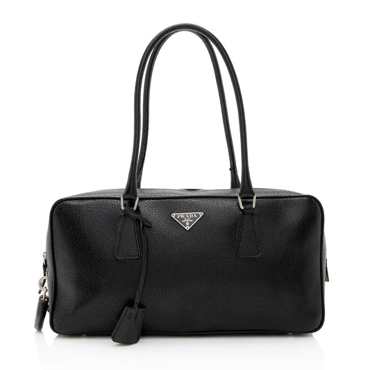 Prada Vitello Daino Medium Bauletto Satchel - Rovelle Bags