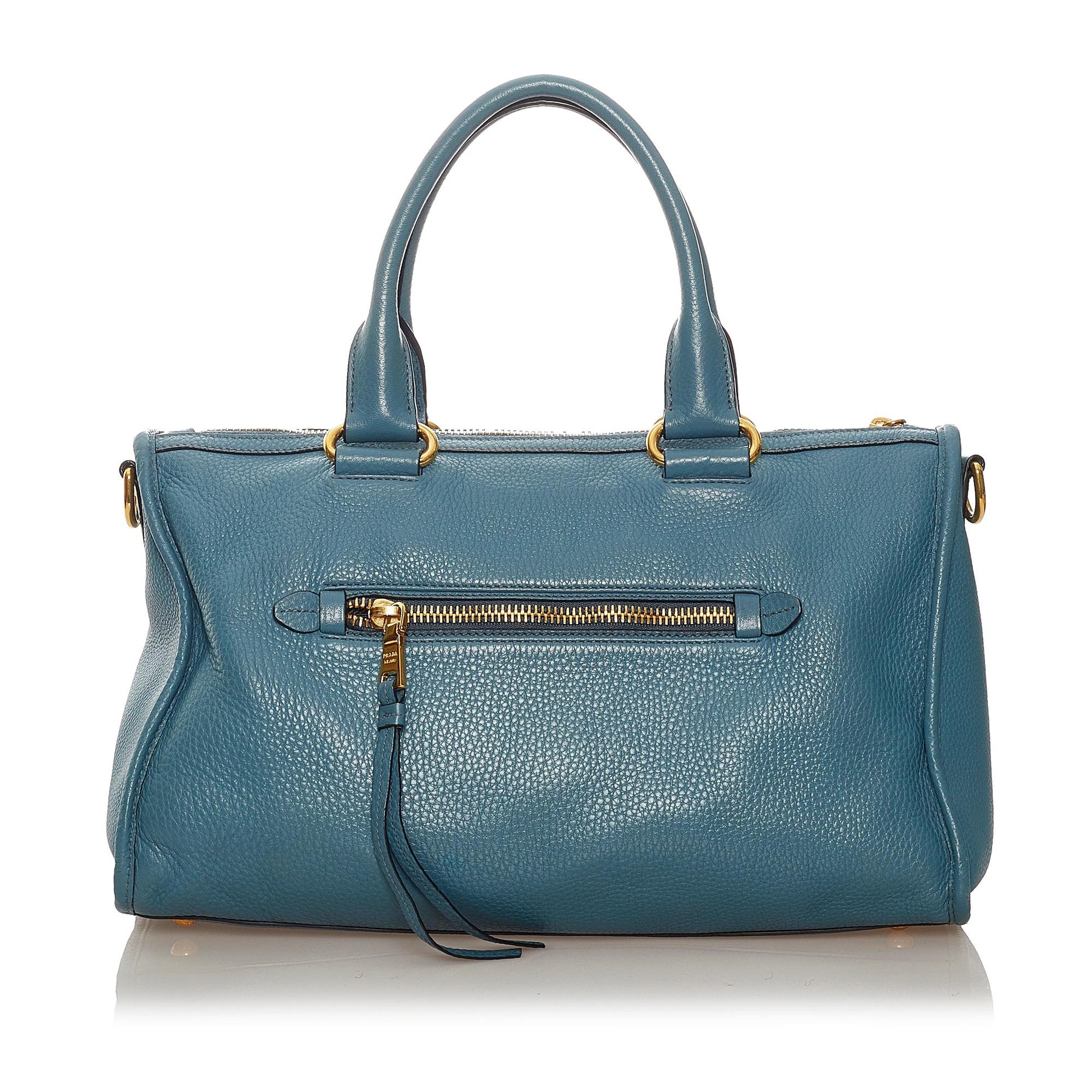 Prada Vitello Daino Satchel Style 65 - Rovelle Bags