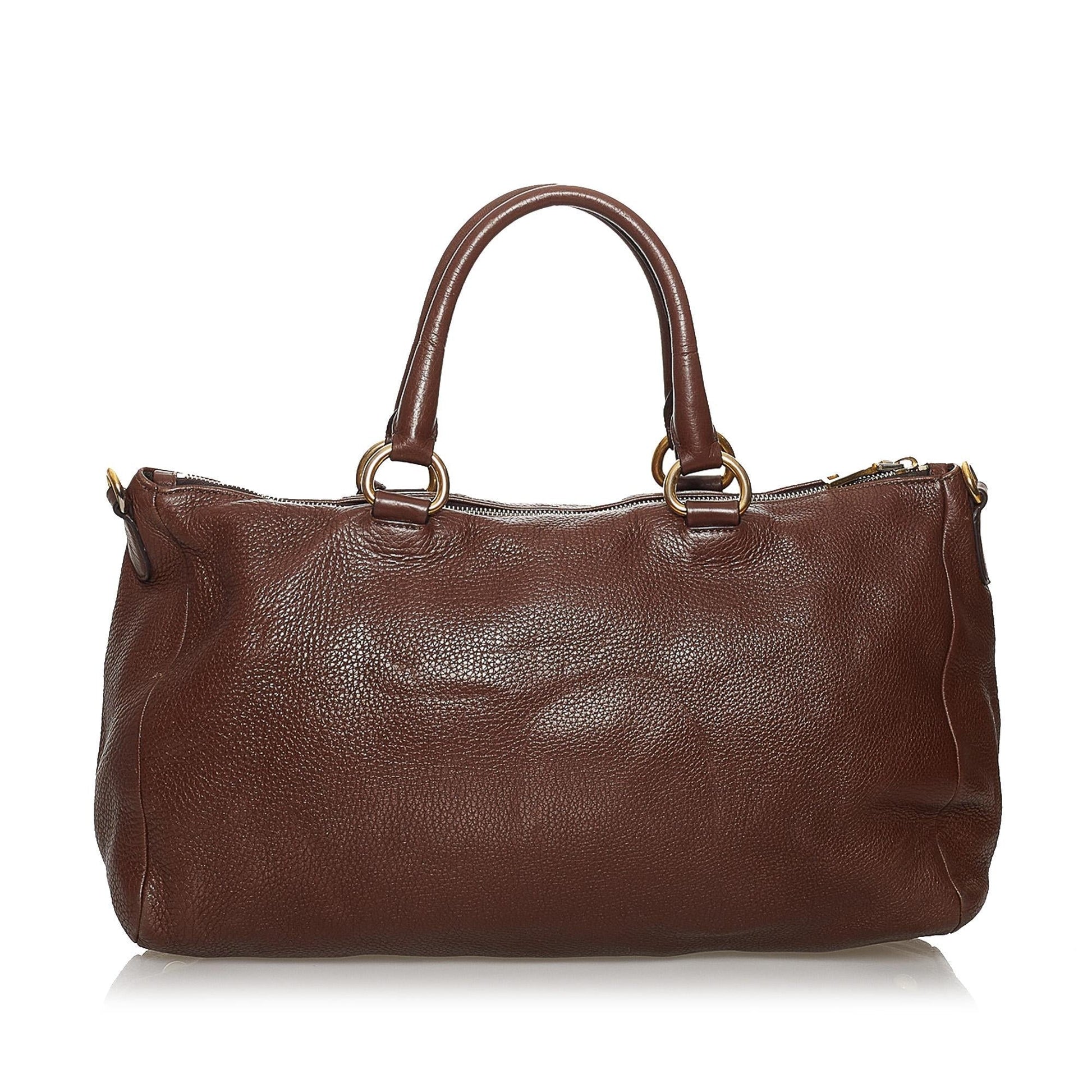 Prada Vitello Daino Satchel Style 38 - Rovelle Bags
