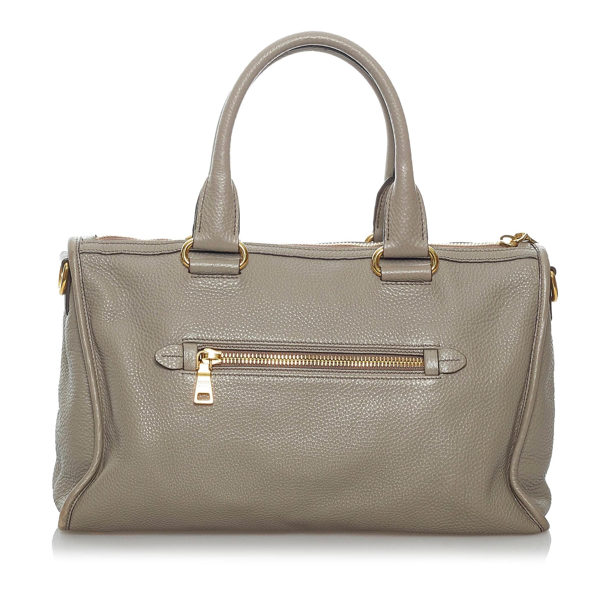Prada Vitello Daino Satchel Style 37 - Rovelle Bags