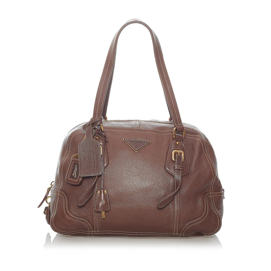 Prada Vitello Daino Satchel Style 33 - Rovelle Bags