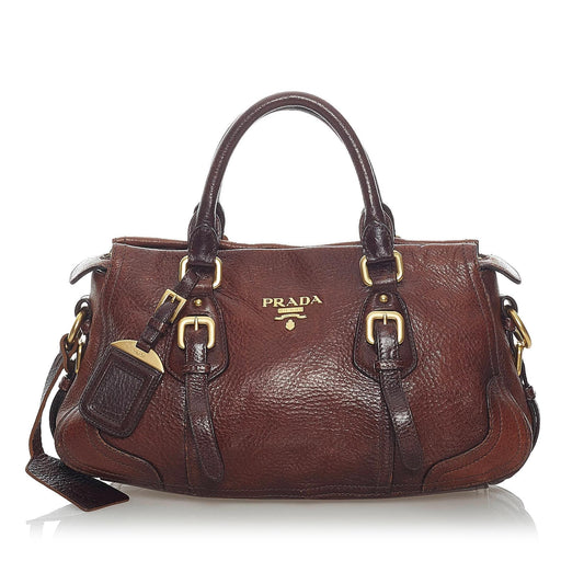 Prada Vitello Daino Satchel Style 21 - Rovelle Bags