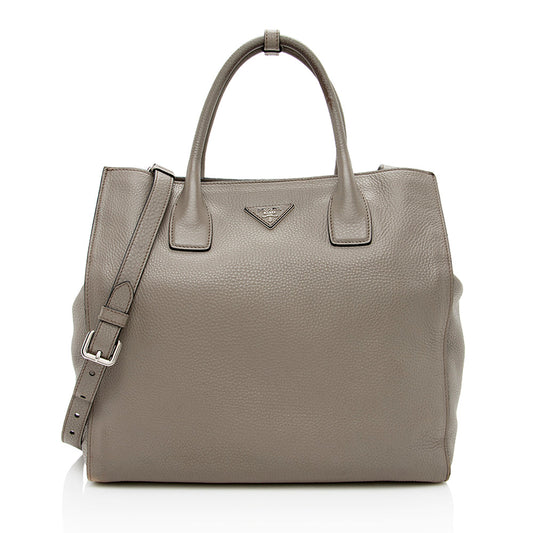 Prada Vitello Daino Shopping Tote - Rovelle Bags