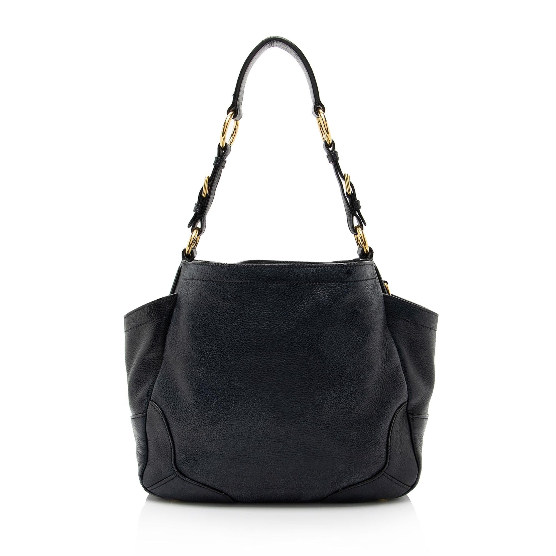 Prada Vitello Daino Side Pocket Hobo Hobo Bag Style 2 - Rovelle Bags