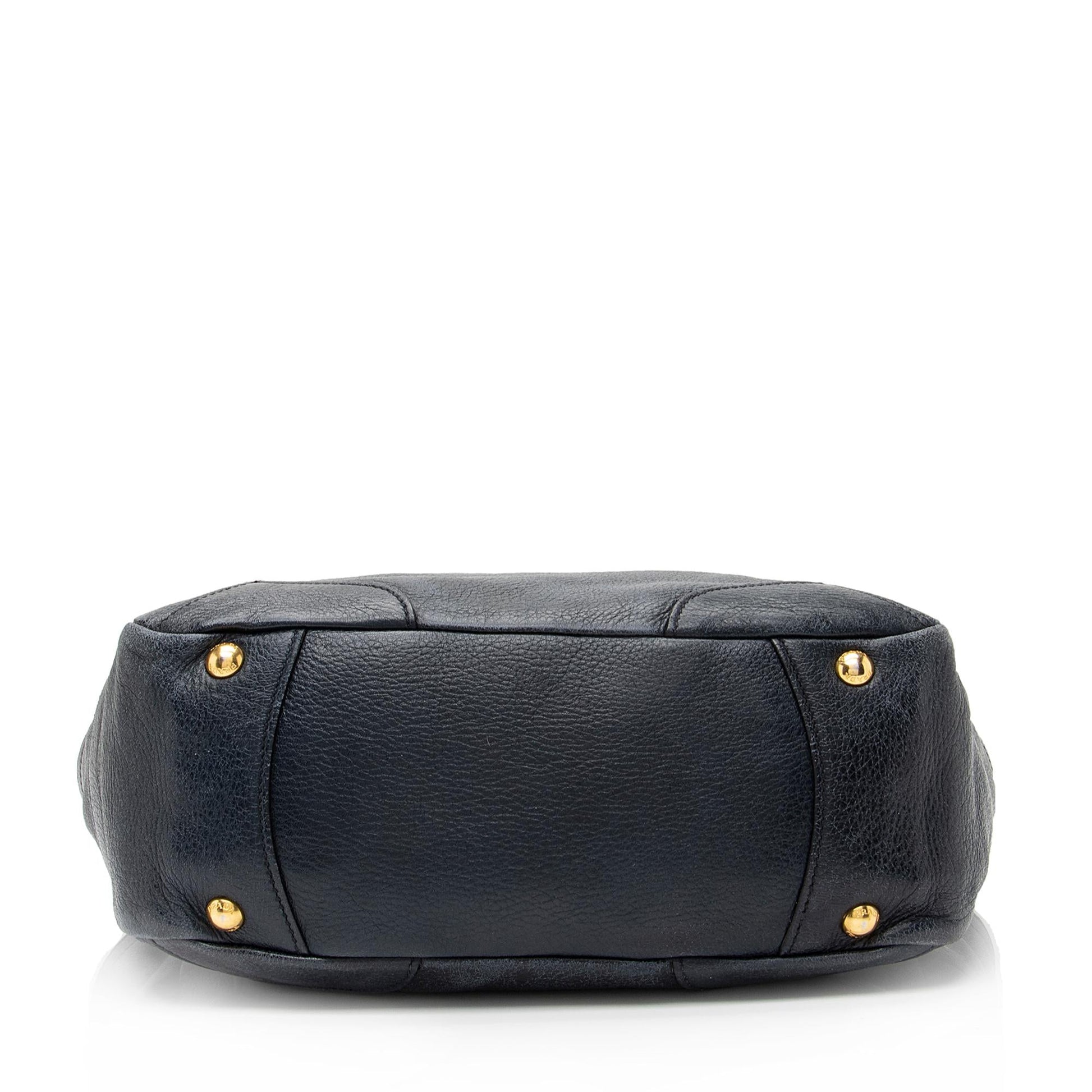 Prada Vitello Daino Side Pocket Hobo Hobo Bag Style 2 - Rovelle Bags