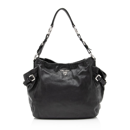 Prada Vitello Daino Side Pocket Hobo Hobo Bag - Rovelle Bags
