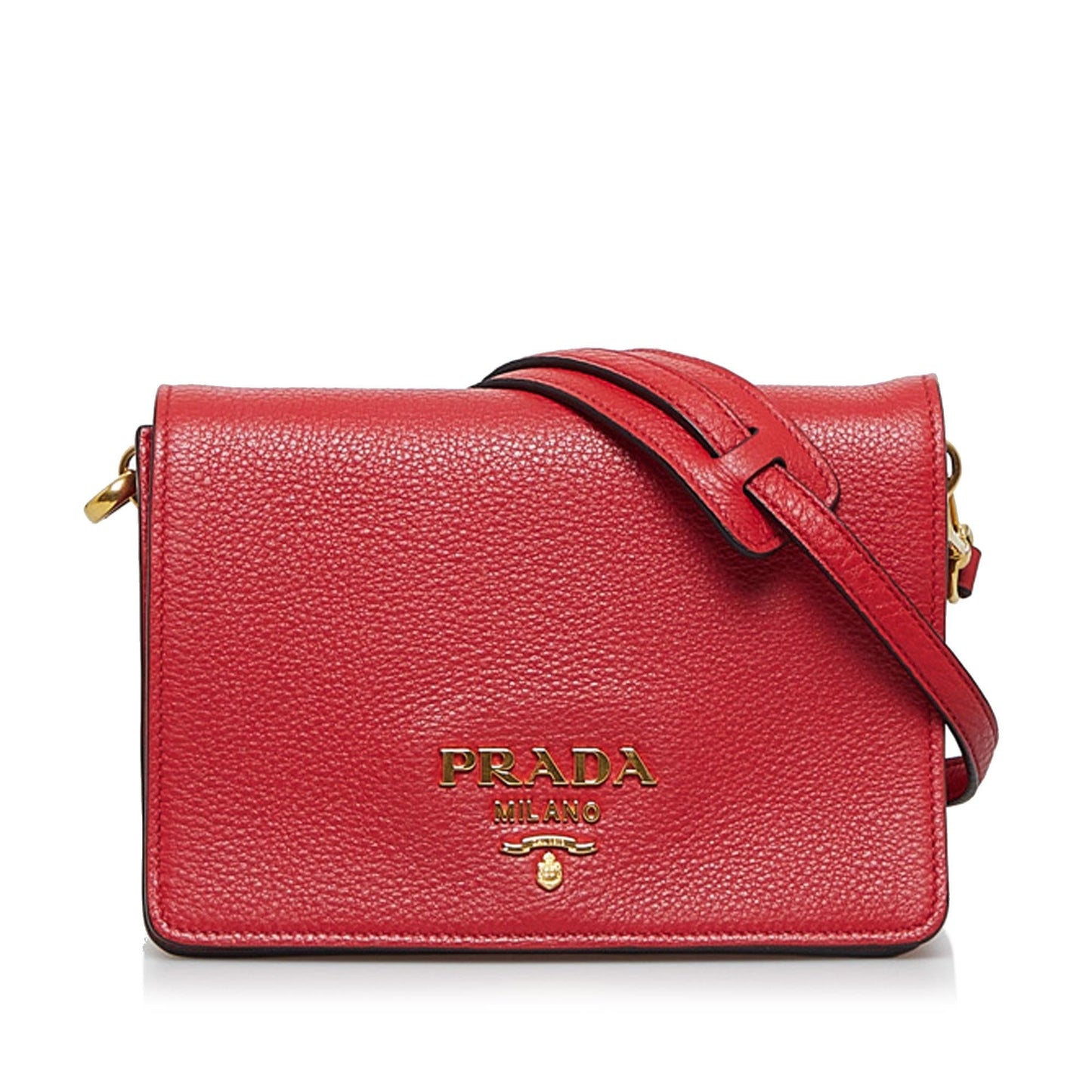 Prada Vitello Daino Small Flap Crossbody Bag - Rovelle Bags