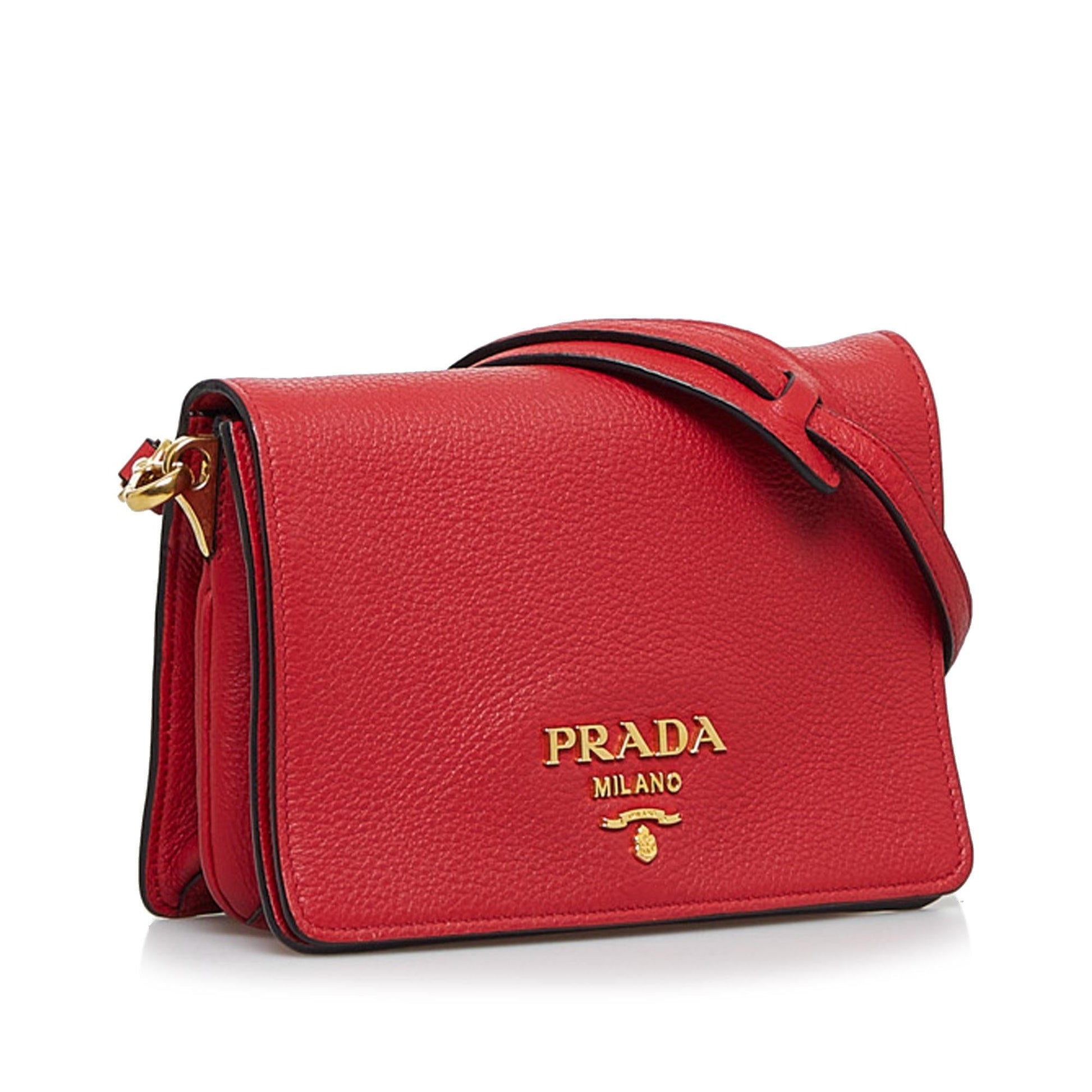 Prada Vitello Daino Small Flap Crossbody Bag - Rovelle Bags