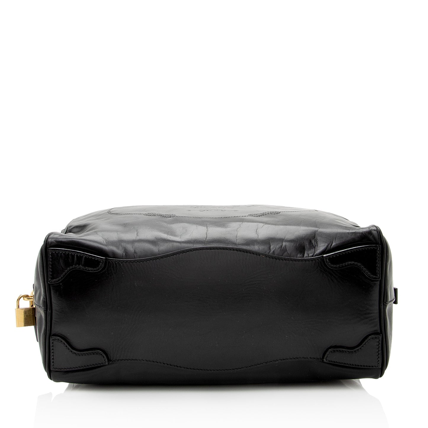 Prada Vitello Daino Spazzolato Logo Medium Bauletto Satchel - Rovelle Bags