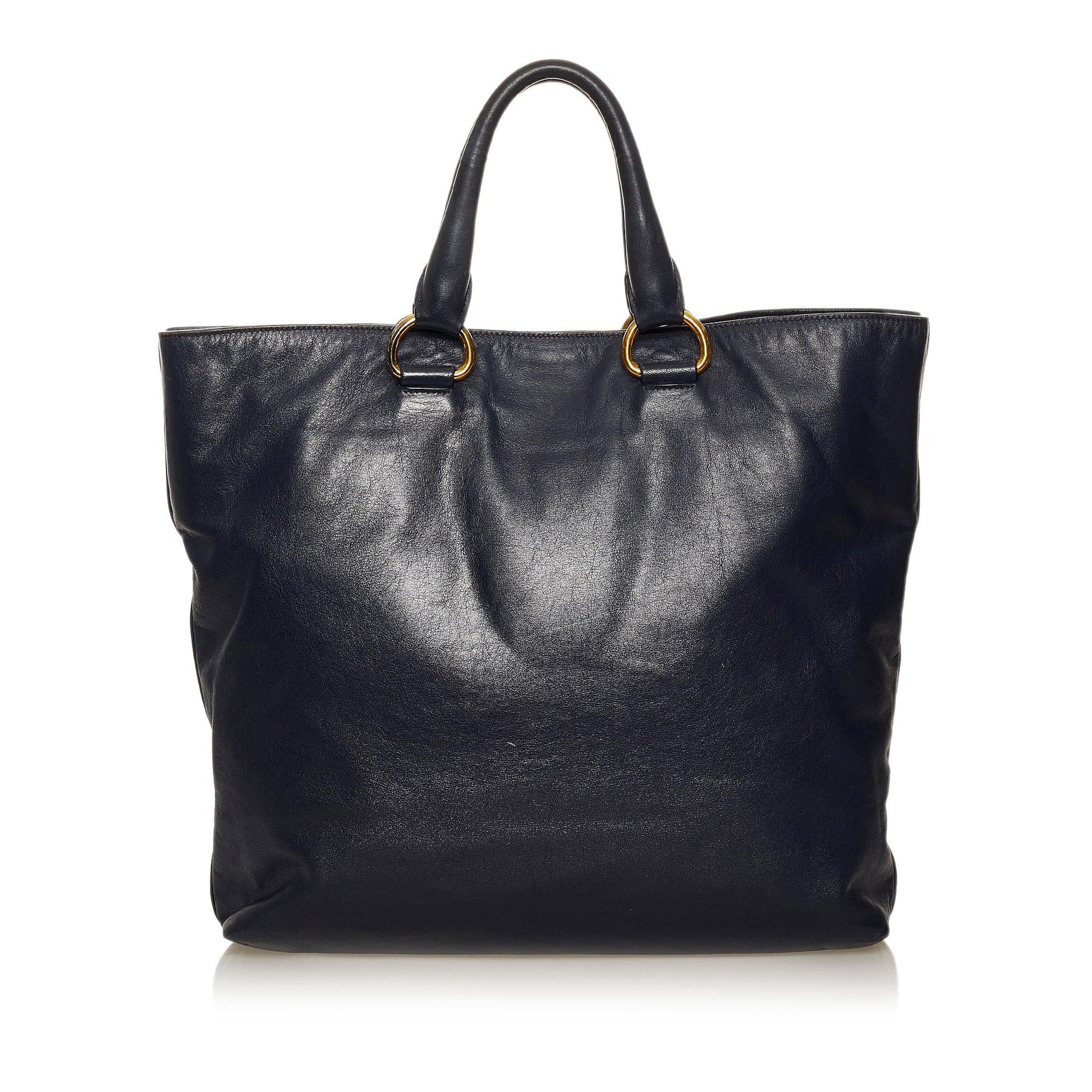 Prada Vitello Daino Tote Handbag Style 25 - Rovelle Bags