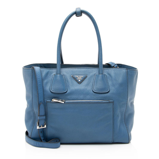 Prada Vitello Daino Twin Pocket Tote - Rovelle Bags