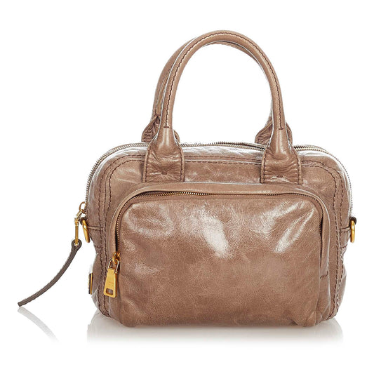Prada Vitello Shine Bauletto Satchel - Rovelle Bags