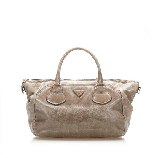 Prada Vitello Shine Satchel Style 19 - Rovelle Bags