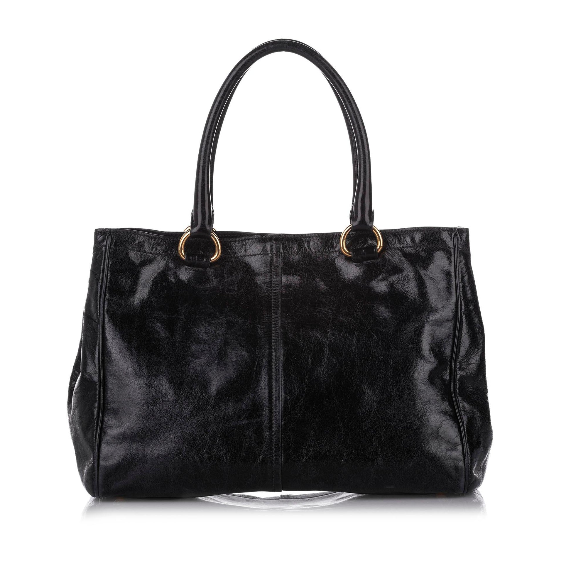 Prada Vitello Shine Satchel Style 18 - Rovelle Bags