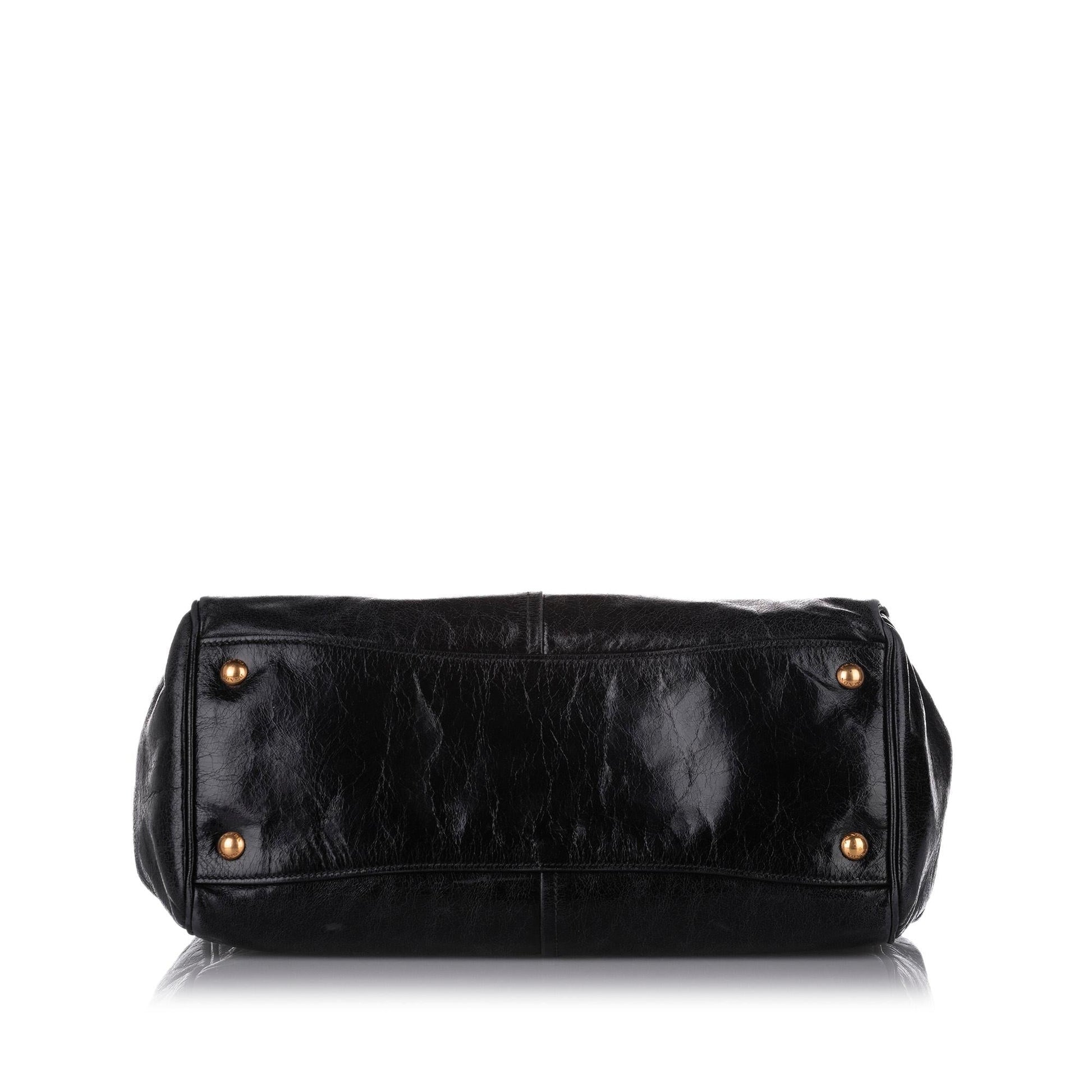 Prada Vitello Shine Satchel Style 18 - Rovelle Bags