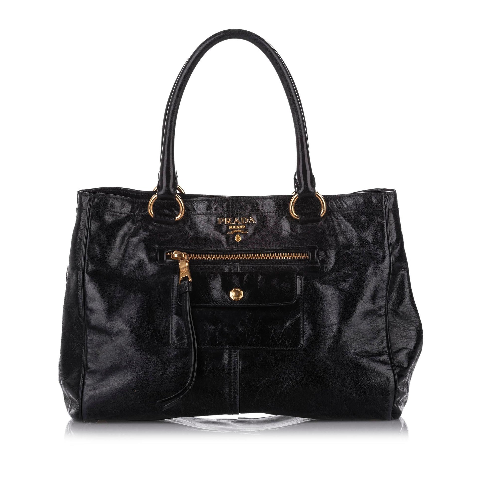 Prada Vitello Shine Satchel Style 18 - Rovelle Bags