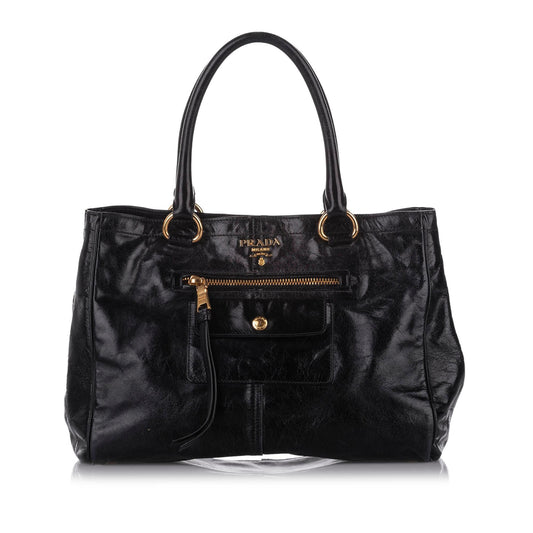 Prada Vitello Shine Satchel Style 18 - Rovelle Bags