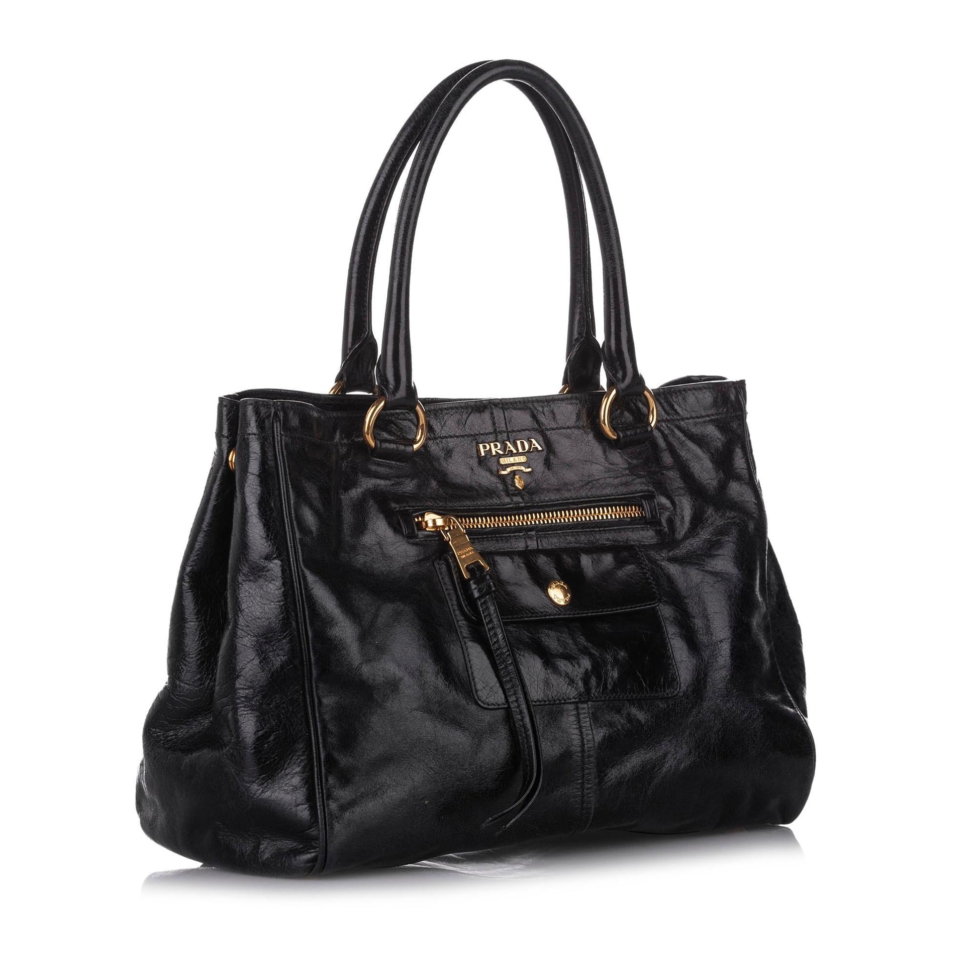 Prada Vitello Shine Satchel Style 18 - Rovelle Bags