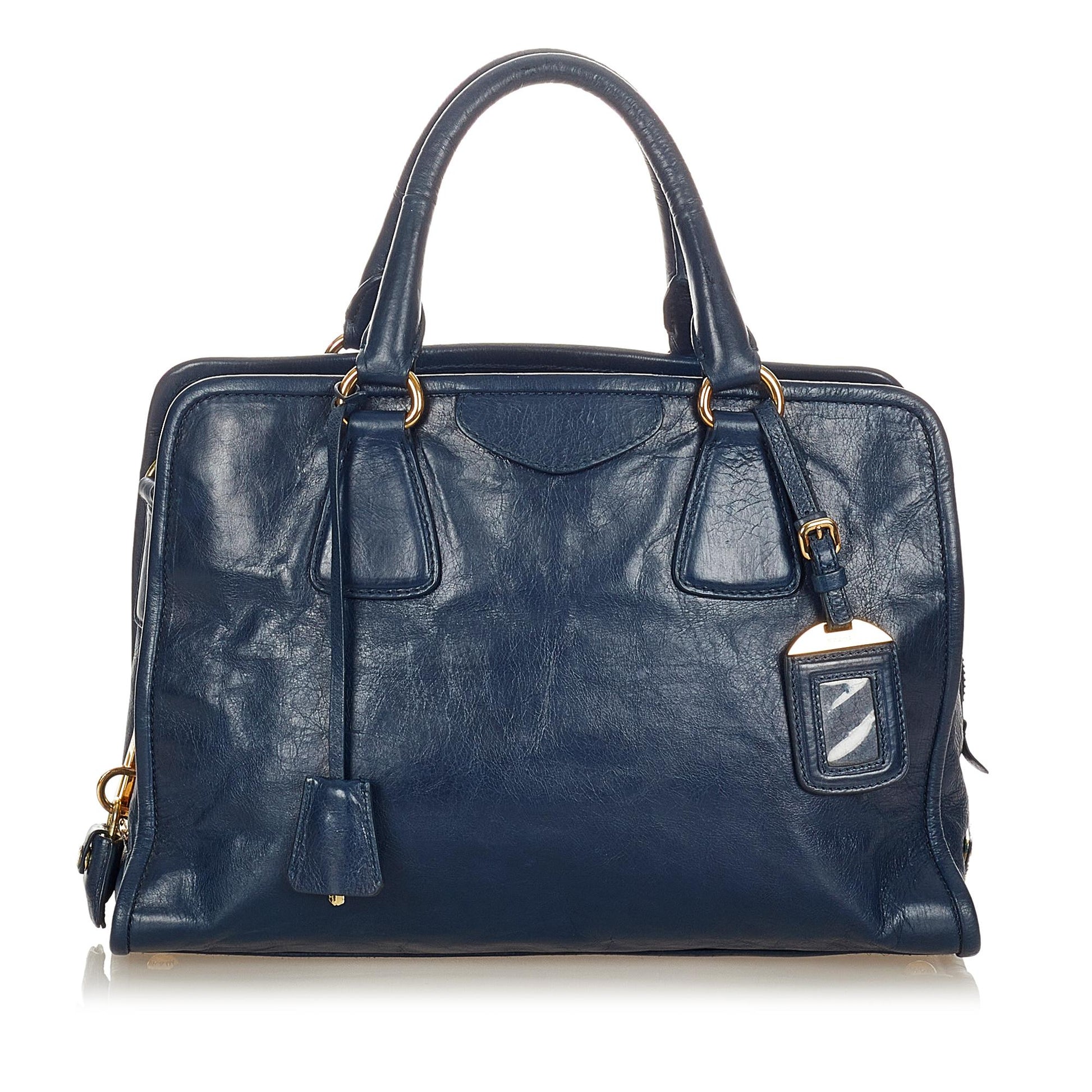 Prada Vitello Shine Satchel Style 21 - Rovelle Bags