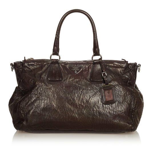 Prada Vitello Shine Satchel Style 32 - Rovelle Bags