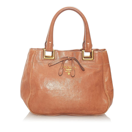 Prada Vitello Shine Satchel Style 34 - Rovelle Bags