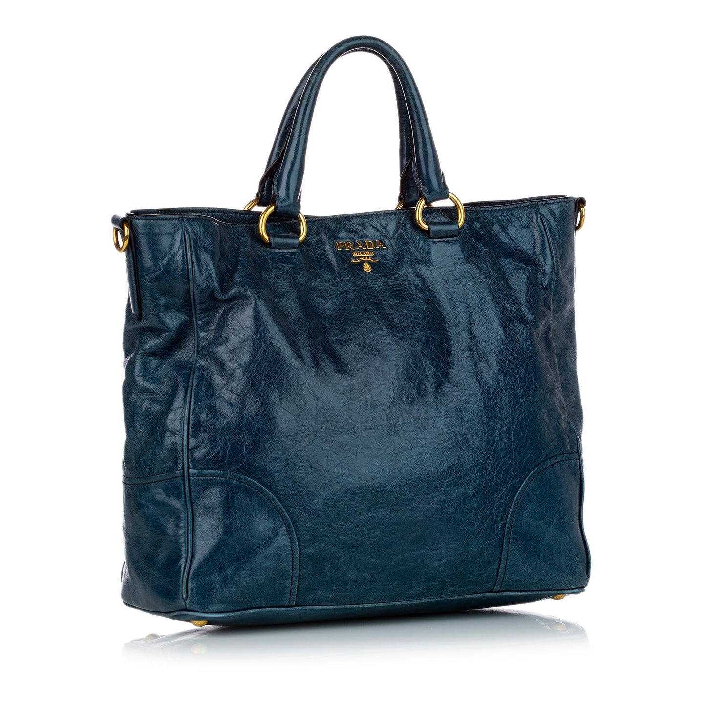 Prada Vitello Shine Satchel Style 30 - Rovelle Bags