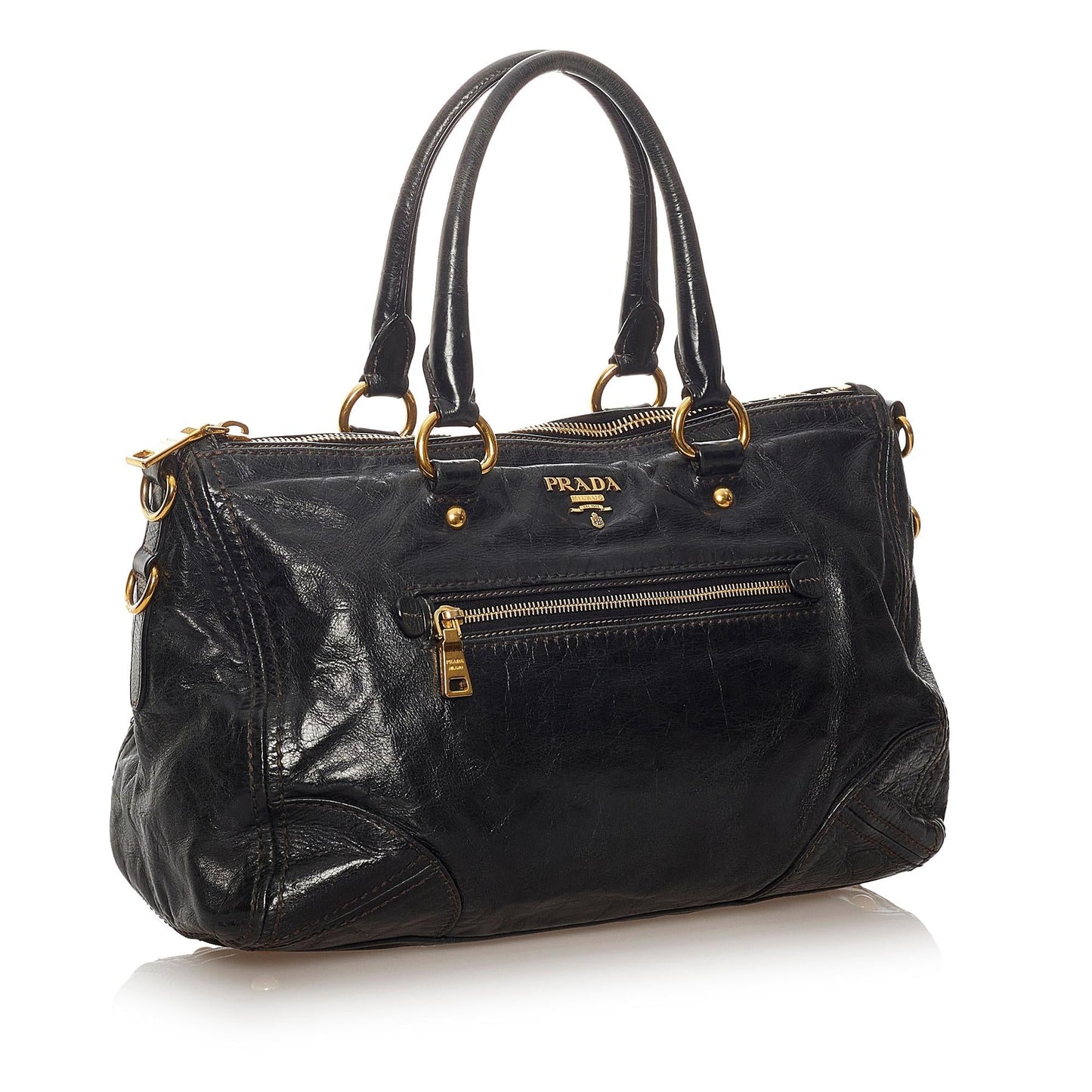 Prada Vitello Shine Satchel Style 31 - Rovelle Bags