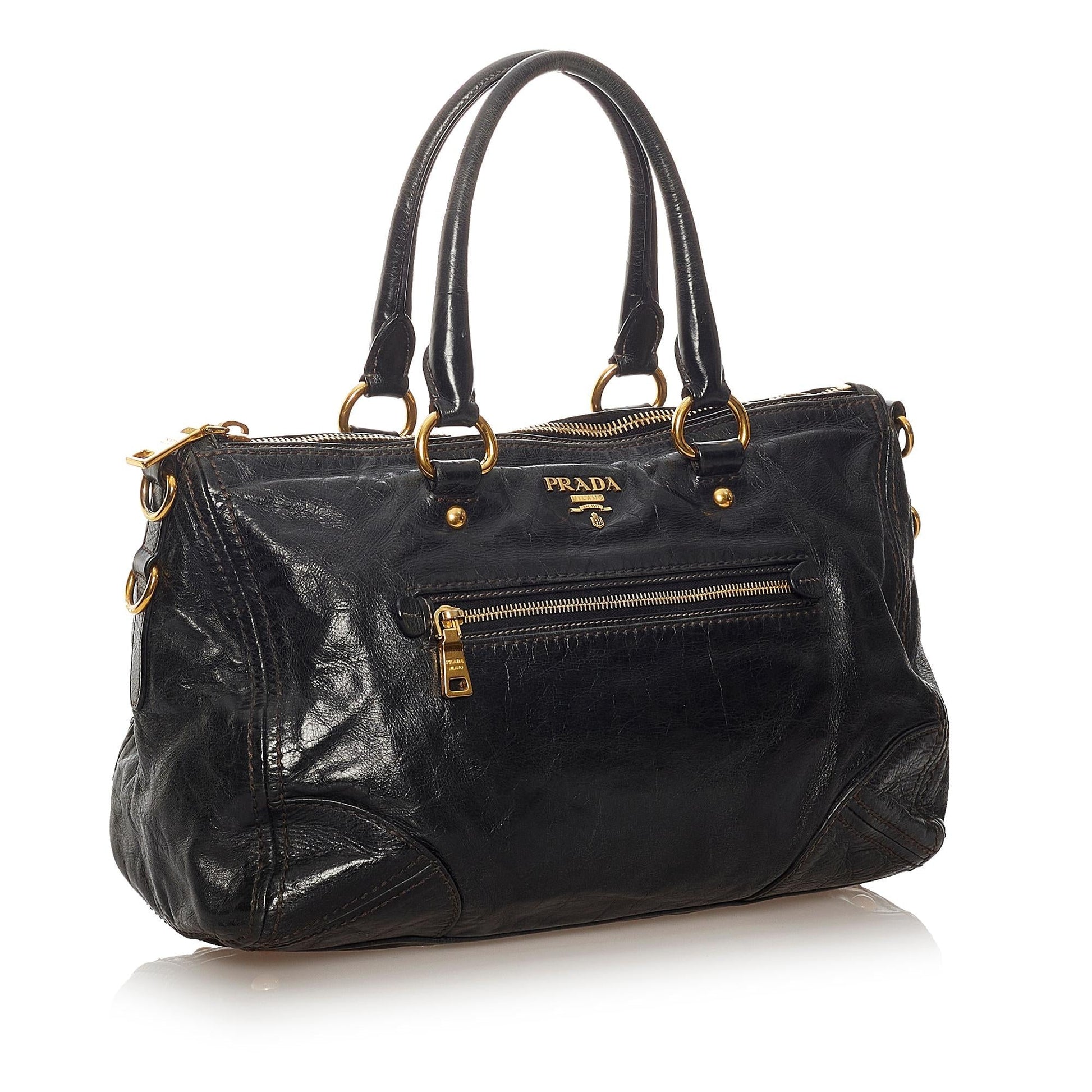 Prada Vitello Shine Satchel Style 31 - Rovelle Bags