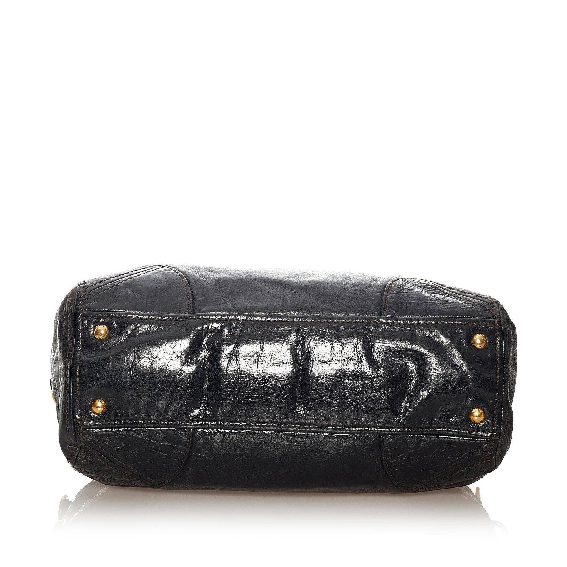 Prada Vitello Shine Satchel Style 31 - Rovelle Bags
