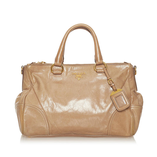 Prada Vitello Shine Satchel Style 28 - Rovelle Bags