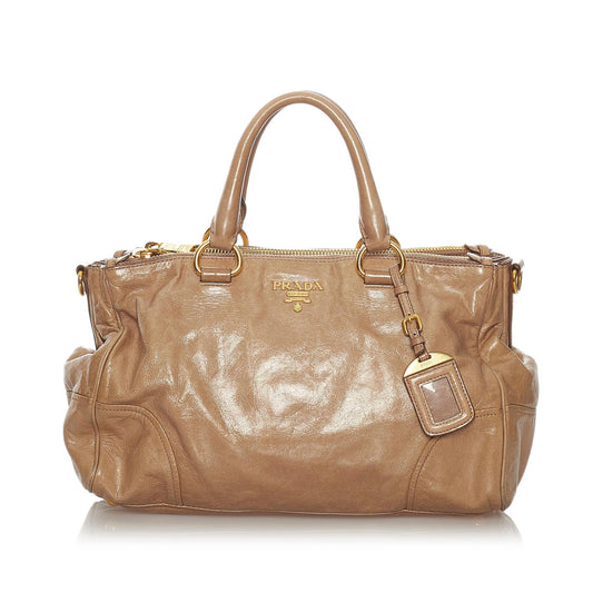 Prada Vitello Shine Satchel Style 27 - Rovelle Bags