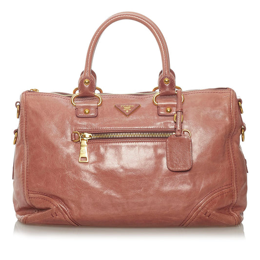 Prada Vitello Shine Satchel Style 26 - Rovelle Bags