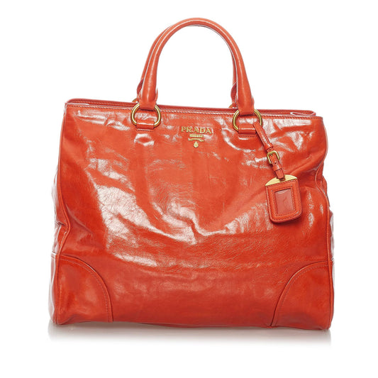 Prada Vitello Shine Satchel Style 24 - Rovelle Bags