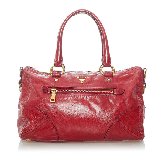 Prada Vitello Shine Satchel Style 12 - Rovelle Bags