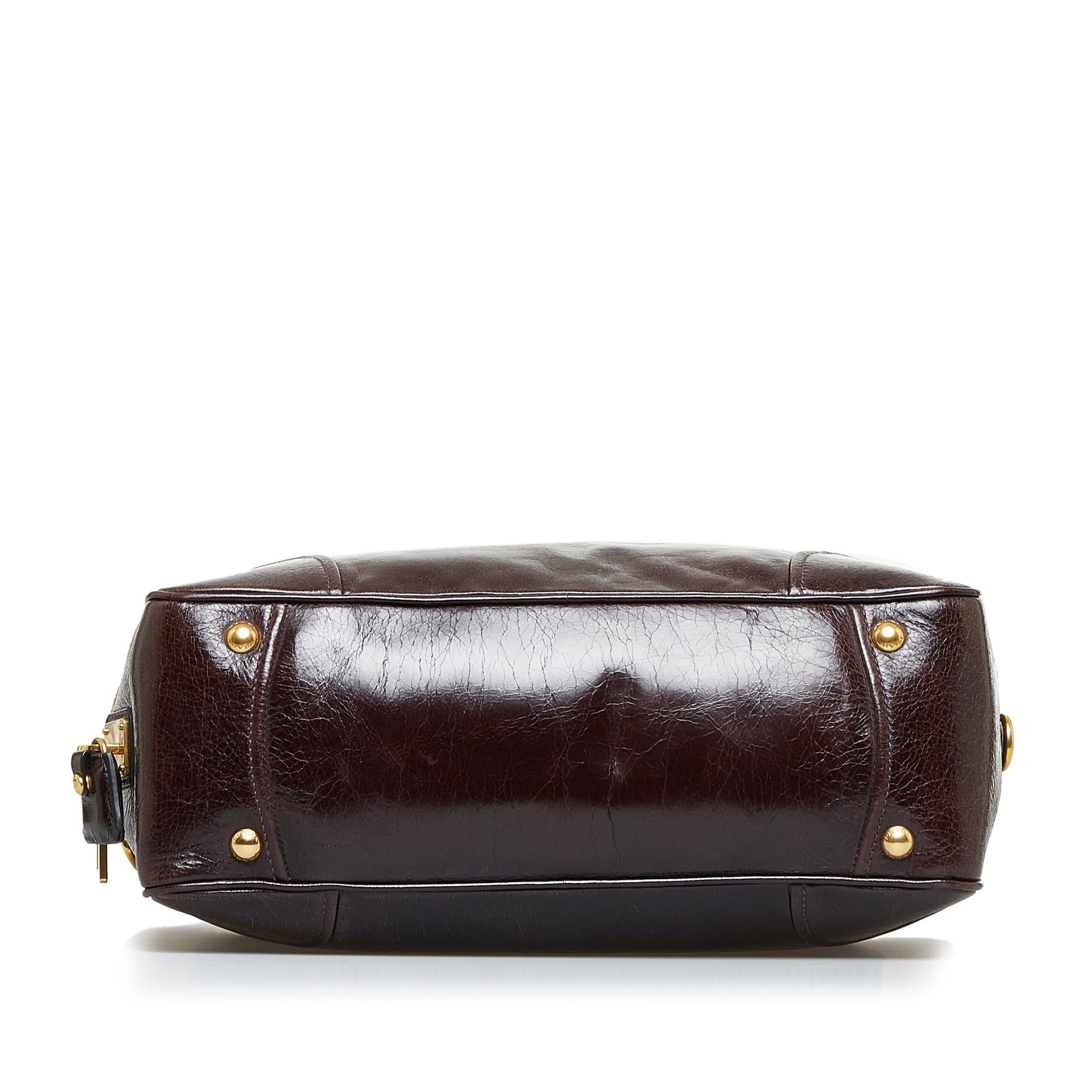 Prada Vitello Shine Satchel - Rovelle Bags