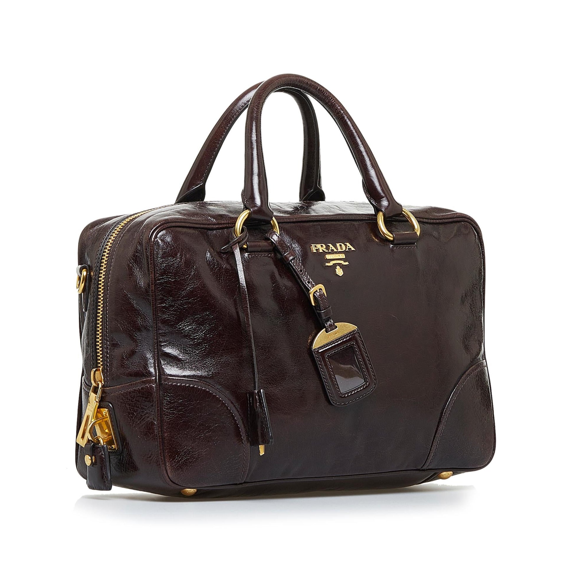 Prada Vitello Shine Satchel - Rovelle Bags