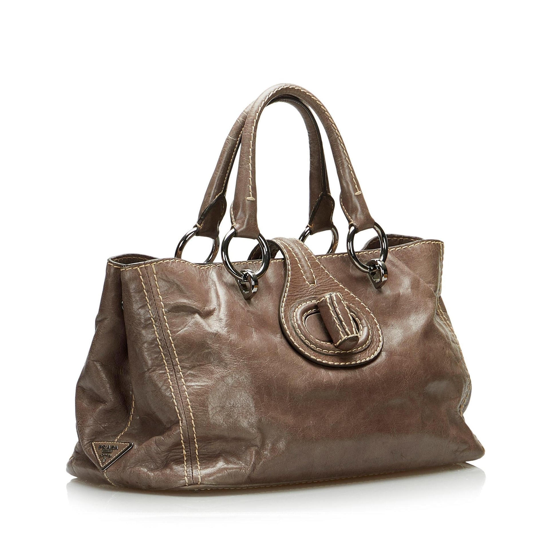 Prada Vitello Shine Tote - Rovelle Bags