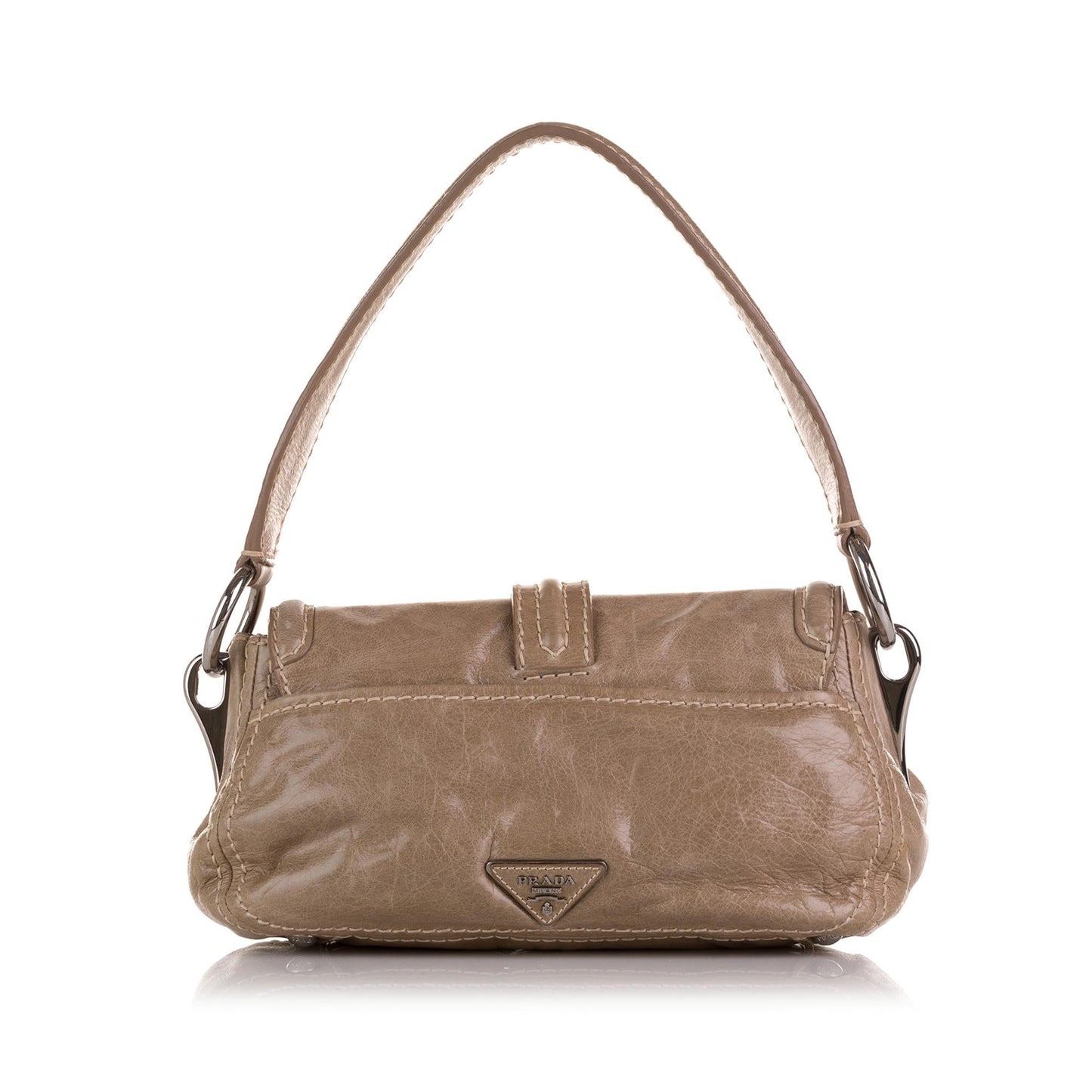 Prada Vitello Shine Turn Lock Baguette Handbag - Rovelle Bags