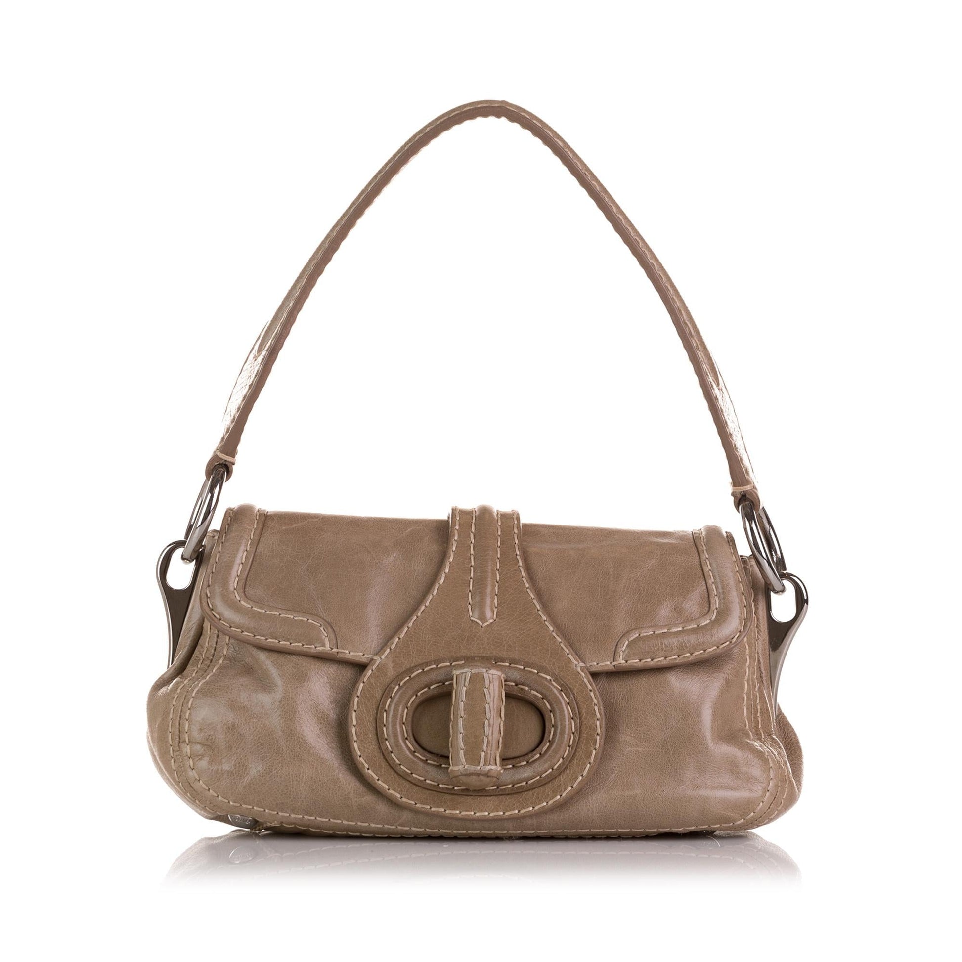 Prada Vitello Shine Turn Lock Baguette Handbag - Rovelle Bags