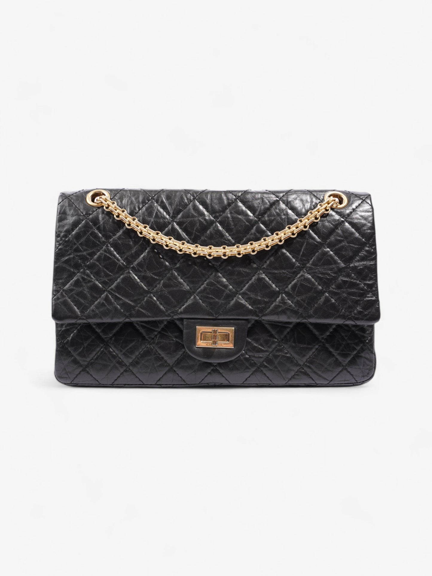 Chanel 2 55 Reissue Black Calfskin Leather