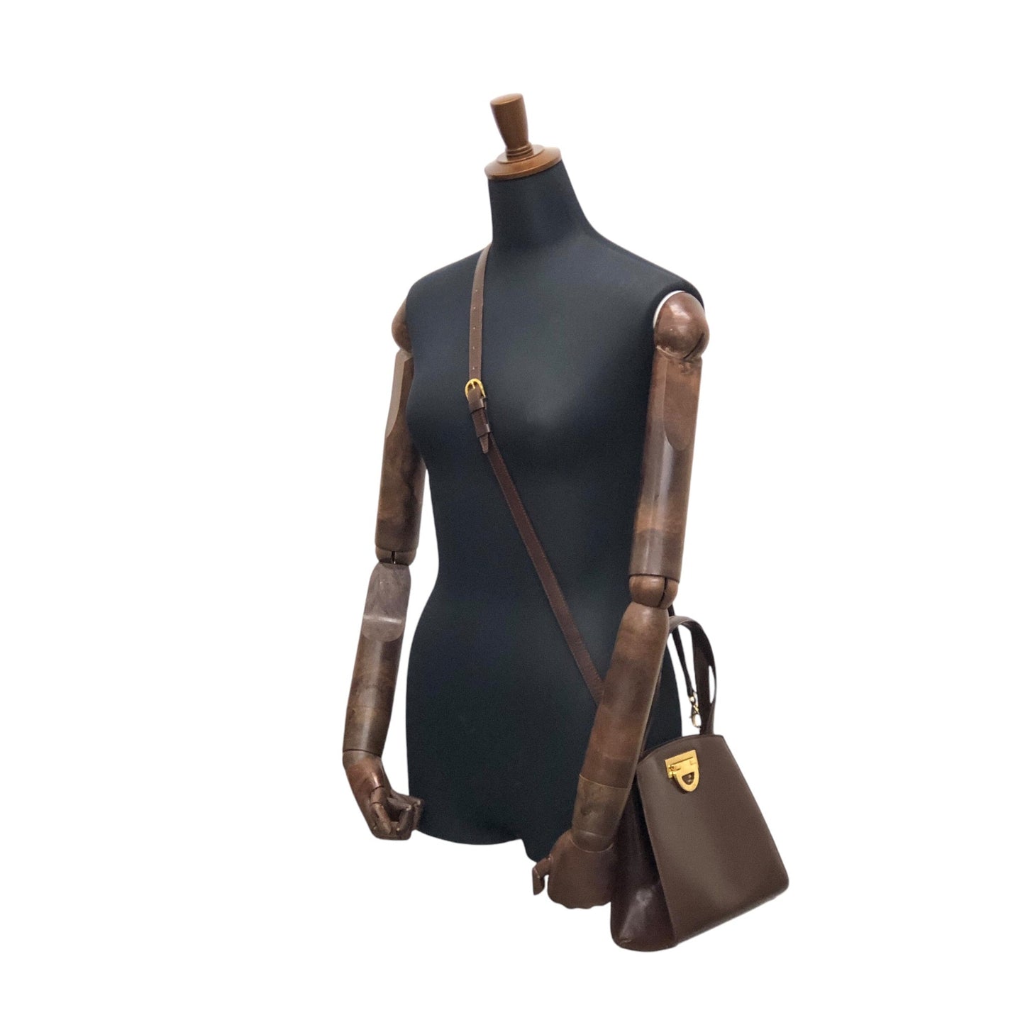 CELINE Horse Bit Two-way Handbag Shoulder bag Brown 3rwc7g