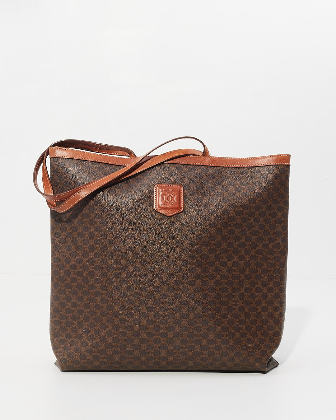 Celine Brown Monogram Print Tote Bag