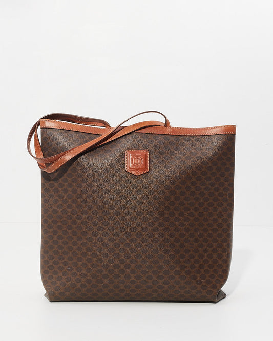 Celine Brown Monogram Print Tote Bag