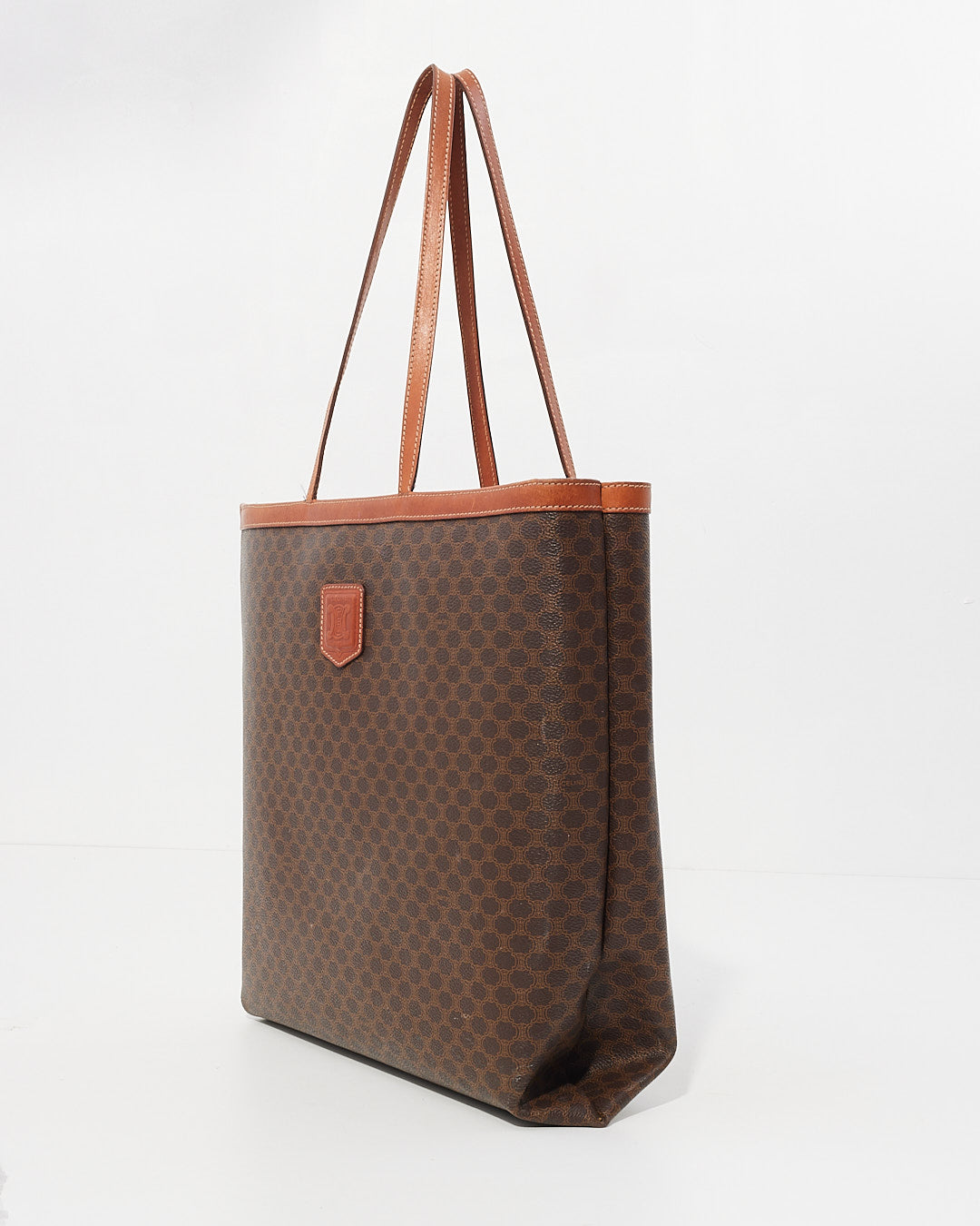 Celine Brown Monogram Print Tote Bag