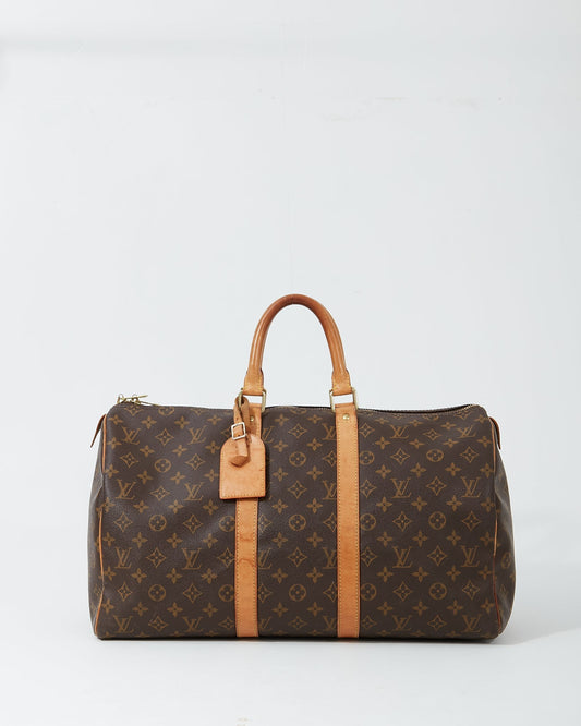 Louis Vuitton Monogram Canvas Keepall 45 Travel Bag
